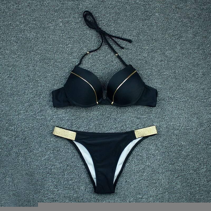 Plus Size Sexy Bikini 2020 Push Up Bikini Set Pink Swimwear Women Micro Swimsuit Female Bandage Biquini Beach Party Two-Piece XL Plus Size Sexy Bikini 2020 Push Up Bikini Set Pink Swimwear Women Micro Swimsuit Female Bandage Biquini Beach Party Two-Piece XL