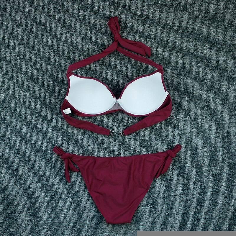 Plus Size Sexy Bikini 2020 Push Up Bikini Set Pink Swimwear Women Micro Swimsuit Female Bandage Biquini Beach Party Two-Piece XL Plus Size Sexy Bikini 2020 Push Up Bikini Set Pink Swimwear Women Micro Swimsuit Female Bandage Biquini Beach Party Two-Piece XL