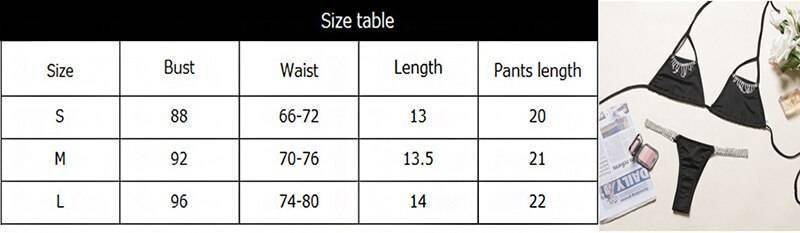 Black Glitter Rhinestones Triangle Swimsuits Lace Up Thong Bikinis Sexy Women Tight Bathing Suit Two Piece Beachwear Fashion