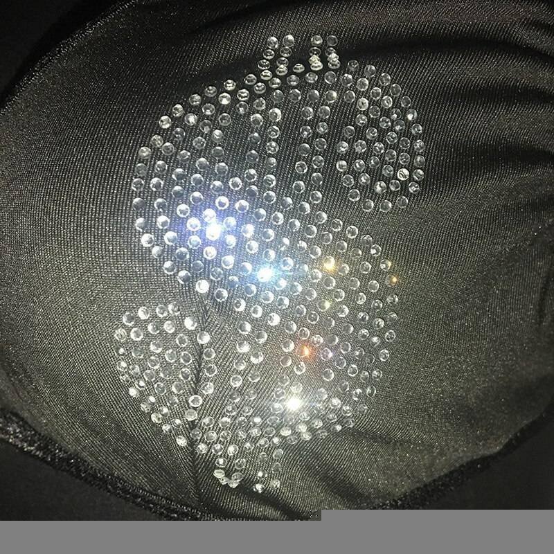 Black Glitter Rhinestones Triangle Swimsuits Lace Up Thong Bikinis Sexy Women Tight Bathing Suit Two Piece Beachwear Fashion