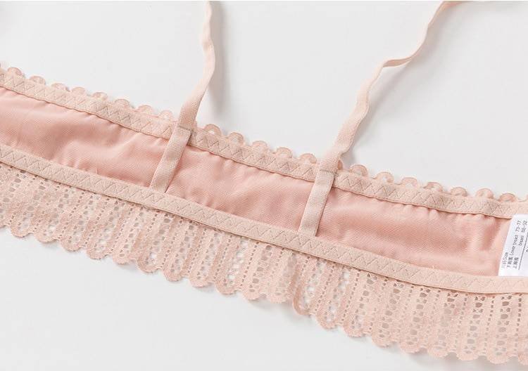 DERUILADY Sexy Lace Wireless Front Closure Bras For Women Sexy Lingerie Comfort Push Up Bra Adjusted Plus Size Backless Bralette