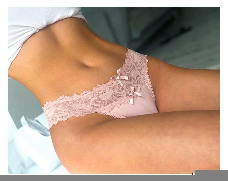 TERMEZY Women Sexy Lace Panties Low-waist Underwear Thong Female G String Breathable Lingerie Temptation Embroidery Intimates