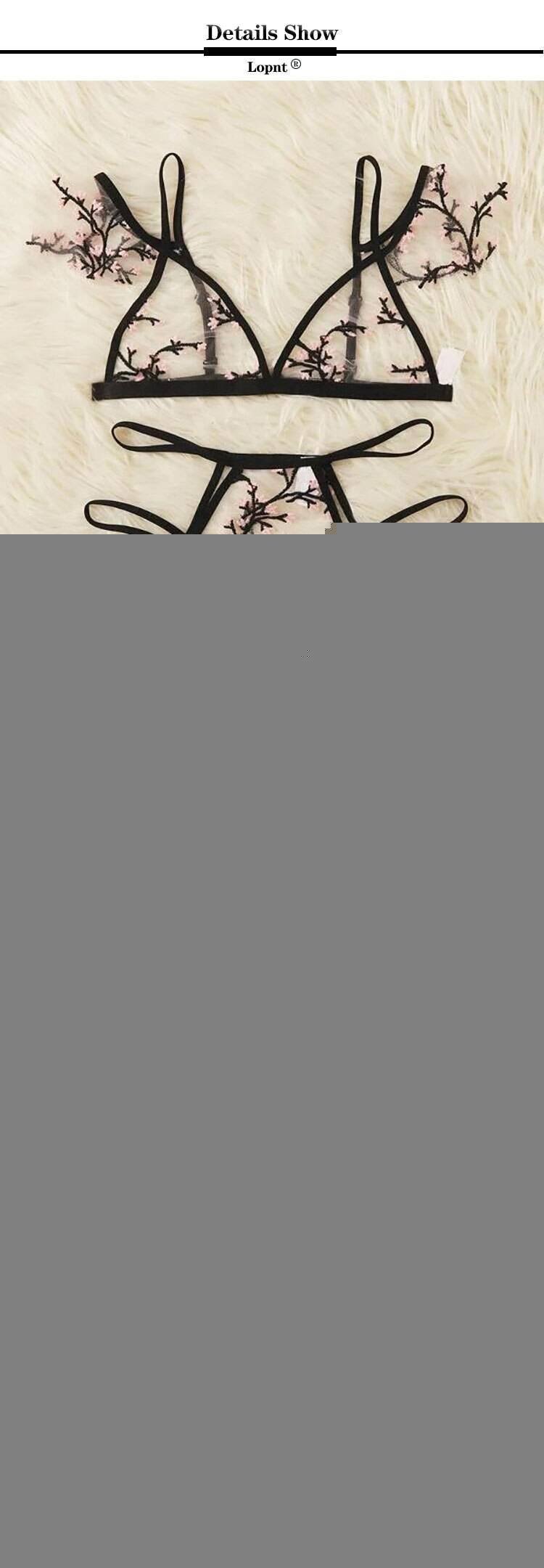 LOPNT Sexy Bralette 3/4 Cup Bra Sets Underwear For Women Wire Free Thin Lingerie Set Breathable Comfortable intimates bras set