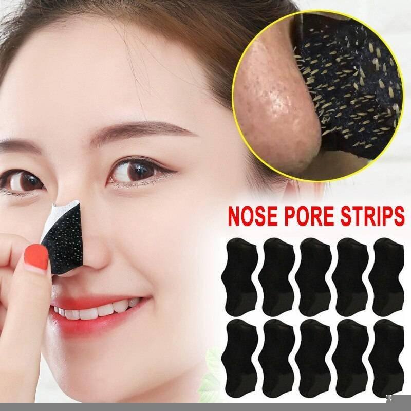 50pc Bamboo Charcoal Blackhead Remover Mask Black Dots Spots Acne Treatment Mask Nose Sticker Cleaner Nose Pore Deep Clean Strip