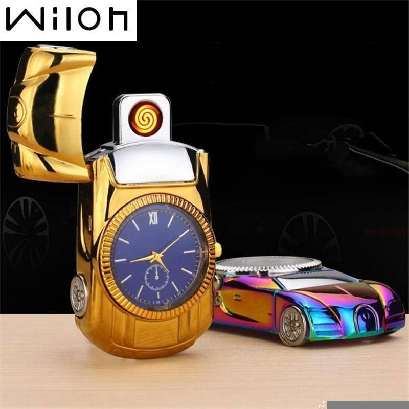 Men watch Quartz Watch with Cigarette Lighter Watch Red light Electronic Flameless Windproof Cigarette Lighter male clock F777 Men watch Quartz Watch with Cigarette Lighter Watch Red light Electronic Flameless Windproof Cigarette Lighter male clock F777