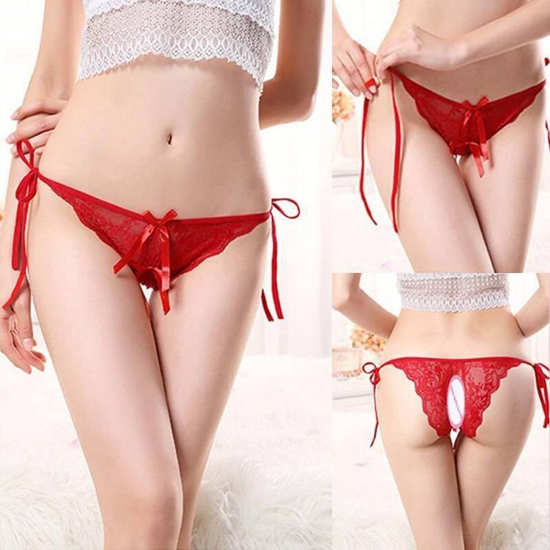Women Back open crotch Sexy Lace Panties Women Low Waist Underwear G-Strings Thongs Tangas Ladys Exotic Lingeries Intimates