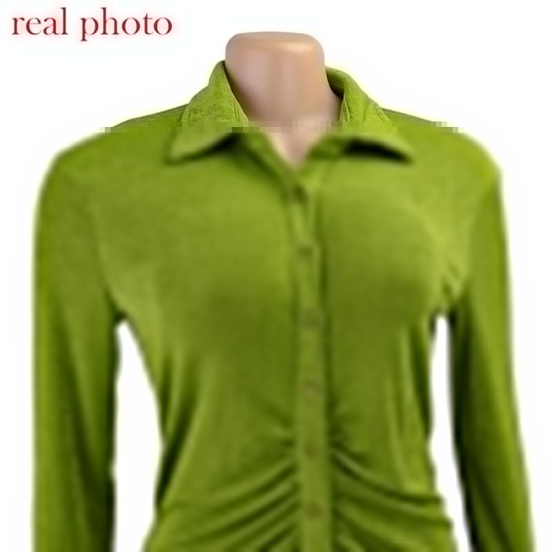 Cryptographic Turn-Down Collar Green Women Shirt Dresses Club Party Long Sleeve Button Mini Dress Holiday 2021 Spring Streetwear