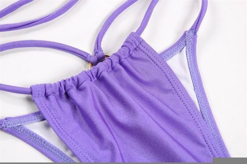 Sexy Bikini 2021 Swimsuit Women Biquini Hollow Out Bikini Set Bathing Suit Women Swimwear Solid Color Bikinis Summer Beachwear