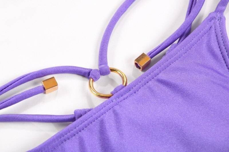 Sexy Bikini 2021 Swimsuit Women Biquini Hollow Out Bikini Set Bathing Suit Women Swimwear Solid Color Bikinis Summer Beachwear