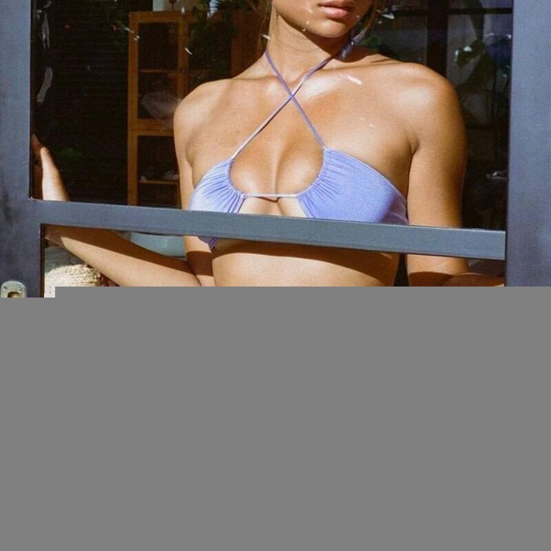 Sexy Bikini 2021 Swimsuit Women Biquini Hollow Out Bikini Set Bathing Suit Women Swimwear Solid Color Bikinis Summer Beachwear
