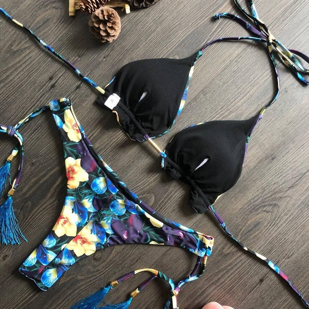 2020 Popular Womens Beachwear Sexy Bikini Set Hot Stamp Sport Swimwear Push-Up Padded Swimsuit Bodysuit Exquisite Bather Swimwea