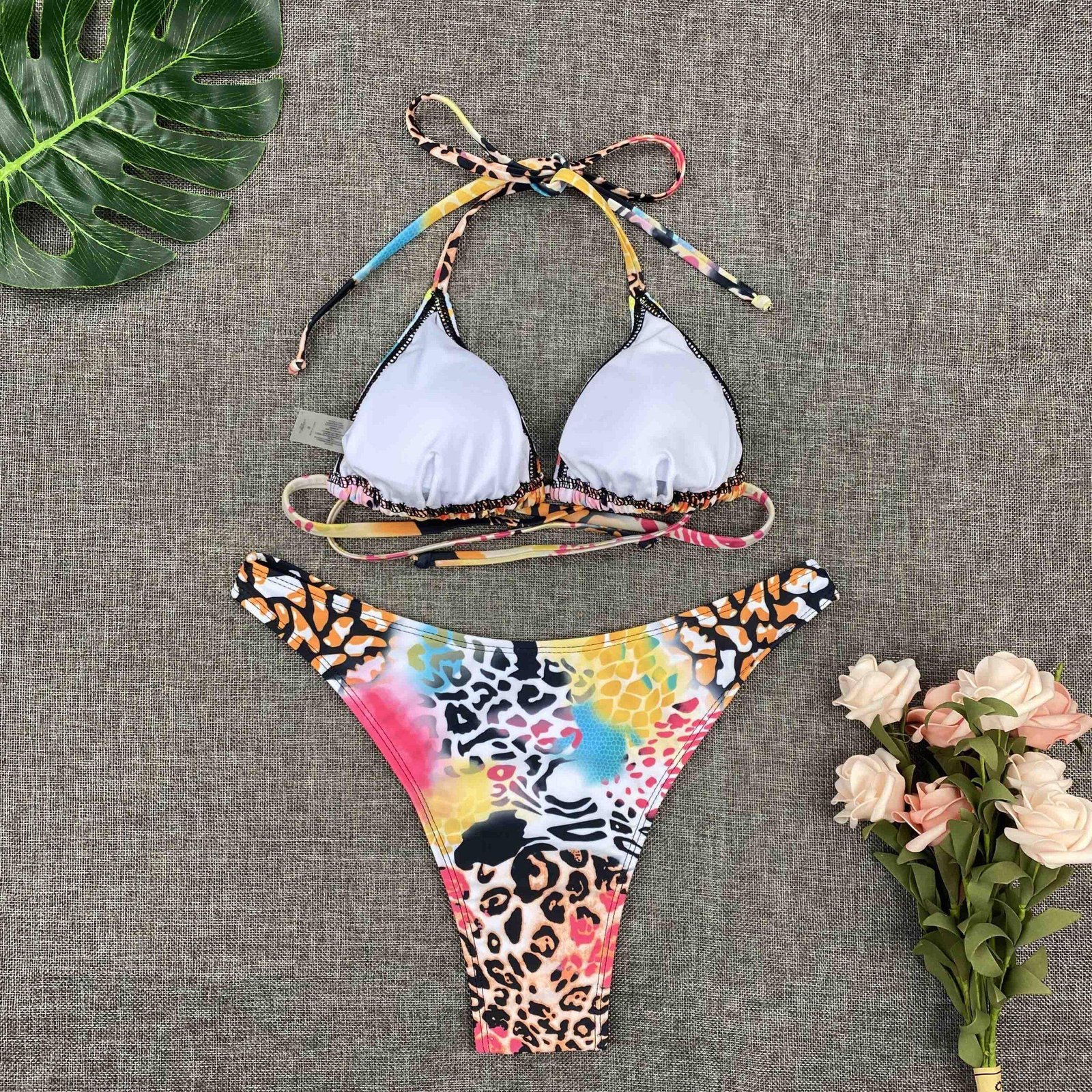 2020 Sexy Bikini Print Floral Ruffled Bikinis Swimwear Women Female Bathing Swimsuit Brazilian Biquini Beach Wear