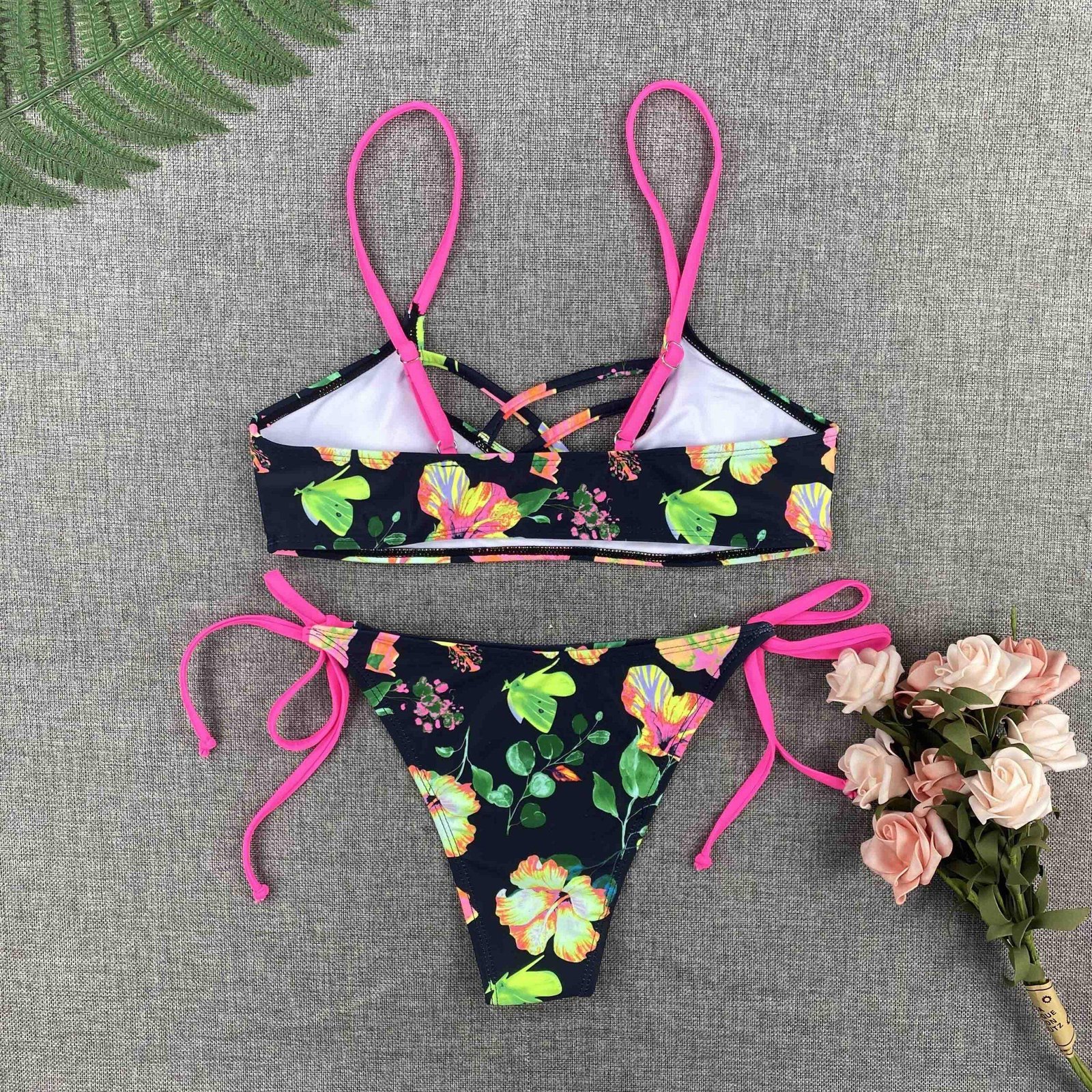 2020 Sexy Bikini Print Floral Ruffled Bikinis Swimwear Women Female Bathing Swimsuit Brazilian Biquini Beach Wear