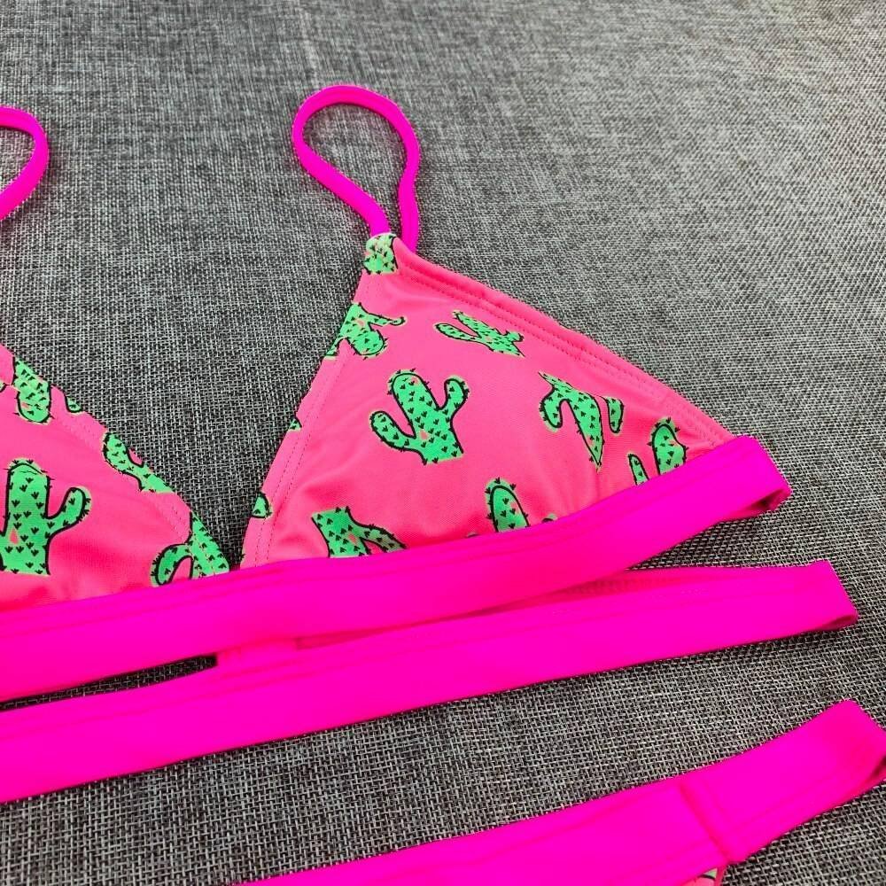 2020 Sexy Bikini Print Floral Ruffled Bikinis Swimwear Women Female Bathing Swimsuit Brazilian Biquini Beach Wear