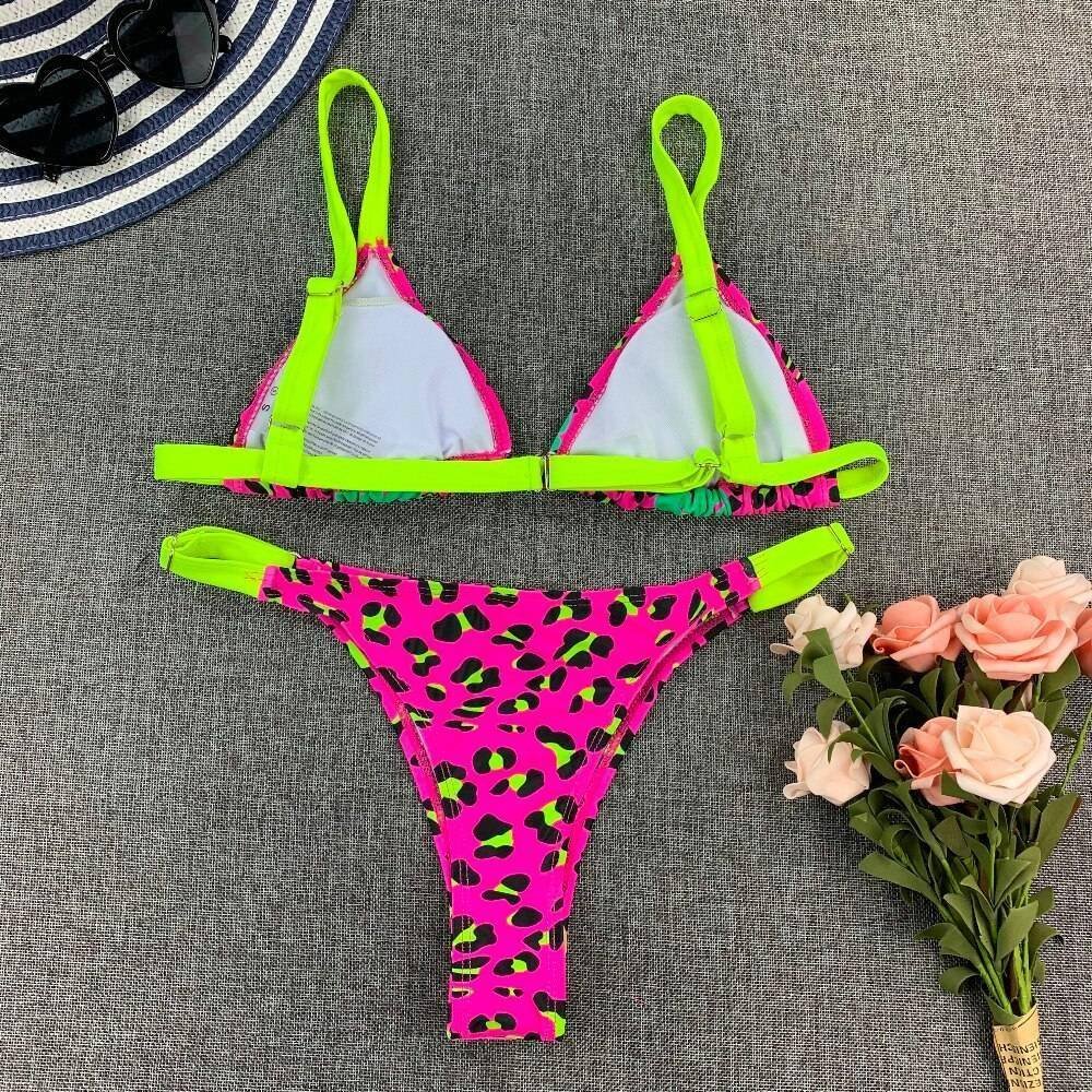 2020 Sexy Bikini Print Floral Ruffled Bikinis Swimwear Women Female Bathing Swimsuit Brazilian Biquini Beach Wear