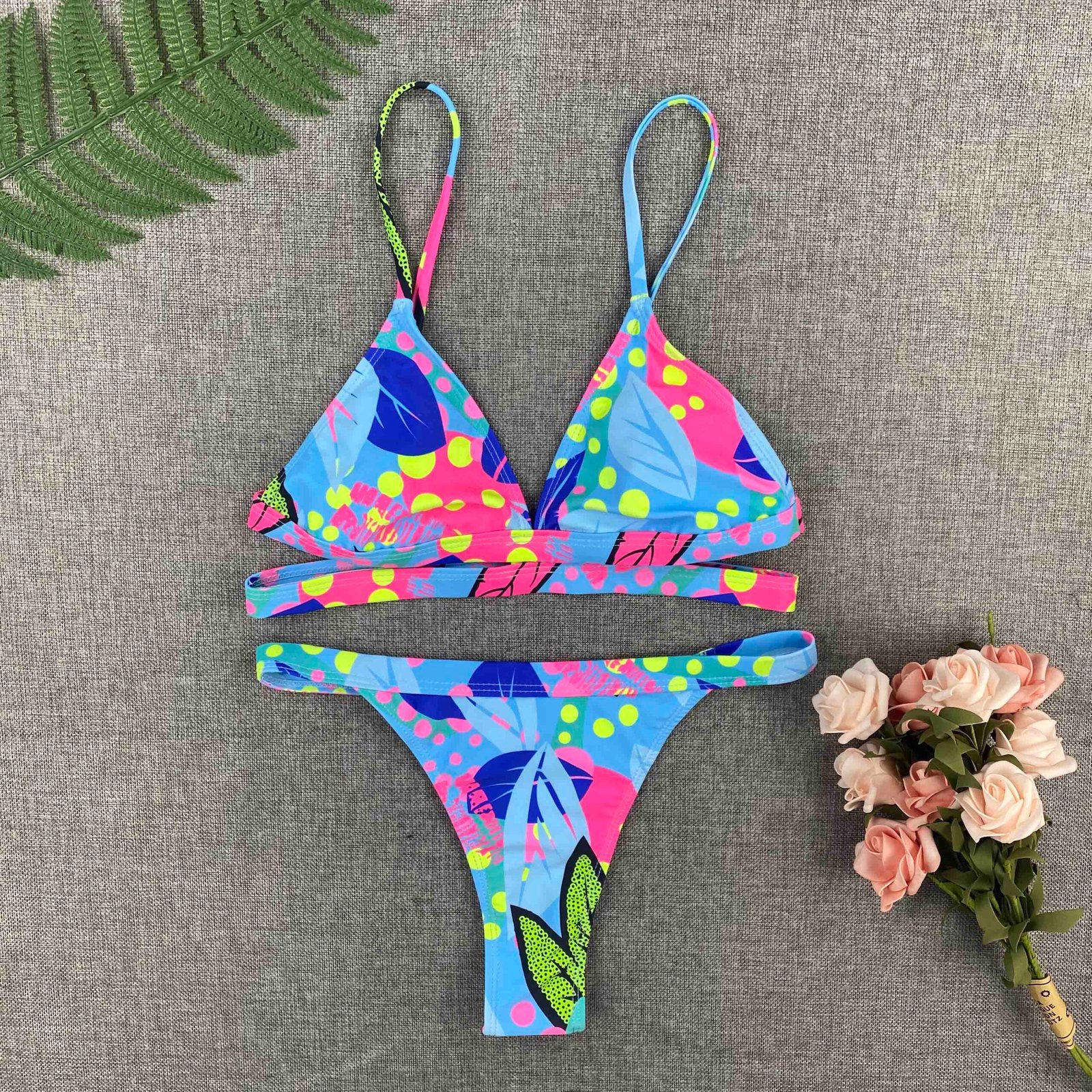 2020 Sexy Bikini Print Floral Ruffled Bikinis Swimwear Women Female Bathing Swimsuit Brazilian Biquini Beach Wear