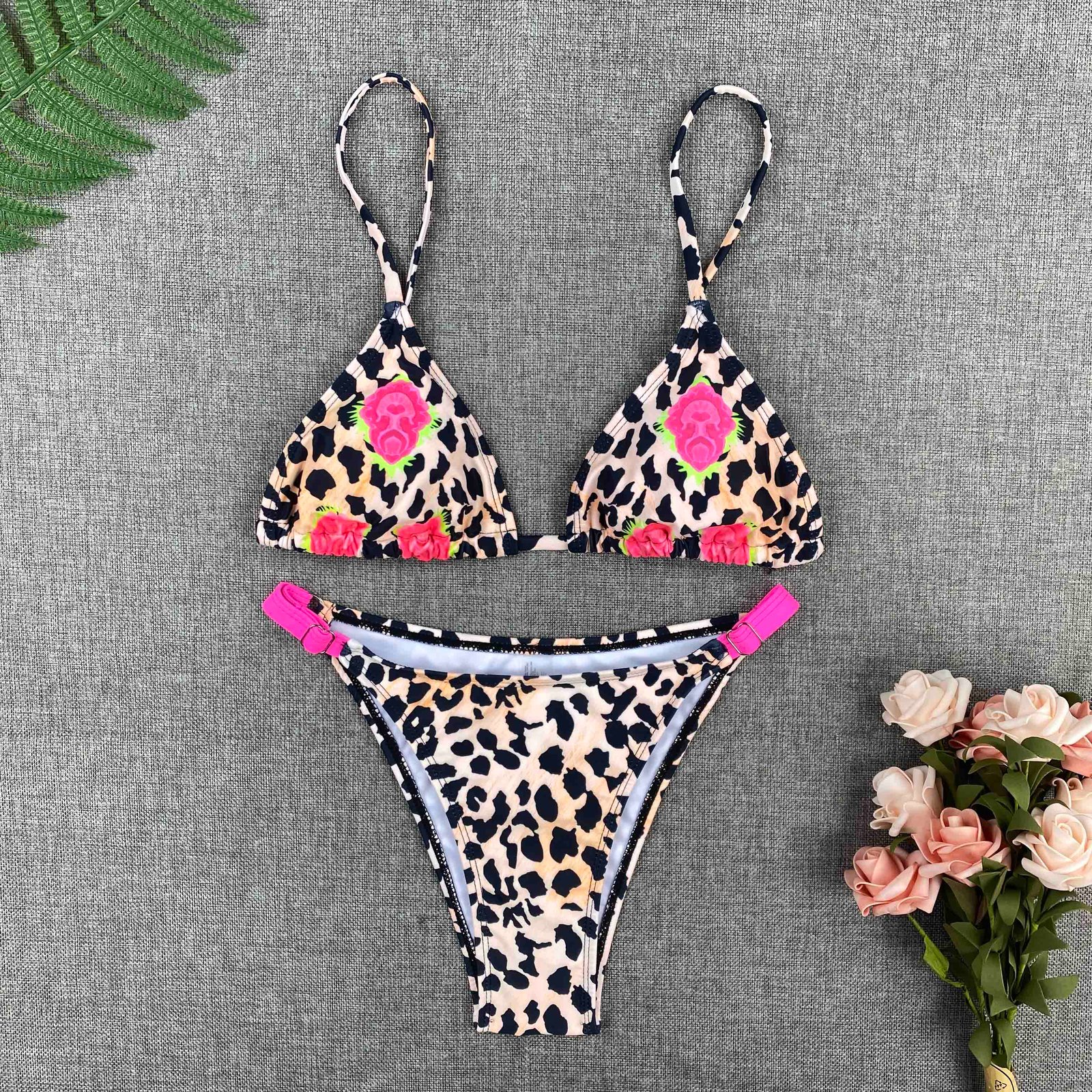 2020 Sexy Bikini Print Floral Ruffled Bikinis Swimwear Women Female Bathing Swimsuit Brazilian Biquini Beach Wear