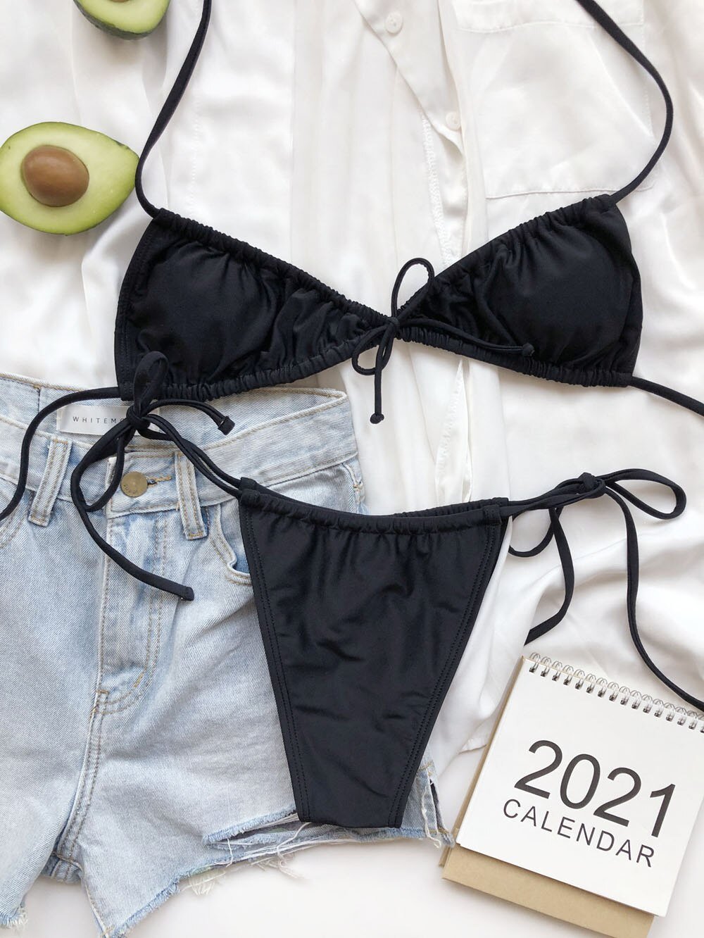 2021 Sexy Yellow Dinosaur Print Swimsuit Women bathers Bandeau Bikinis Woman Push up Swimwear Sport Swimming bathing suit Lovely