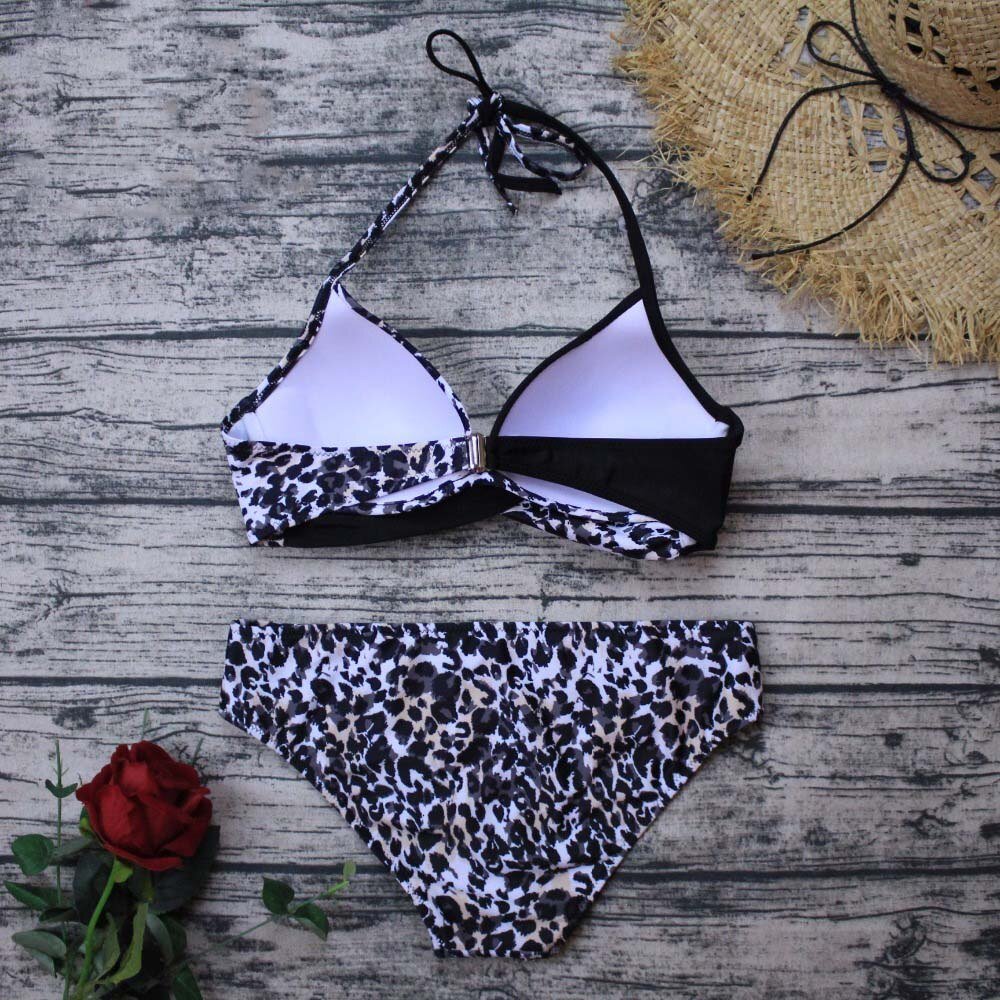 2020 Sexy Long Sleeve Bikinis Women Swimsuit Green Leaves Print Bathing Suits Beachwear Brazilian Bikini Set Biquini Female