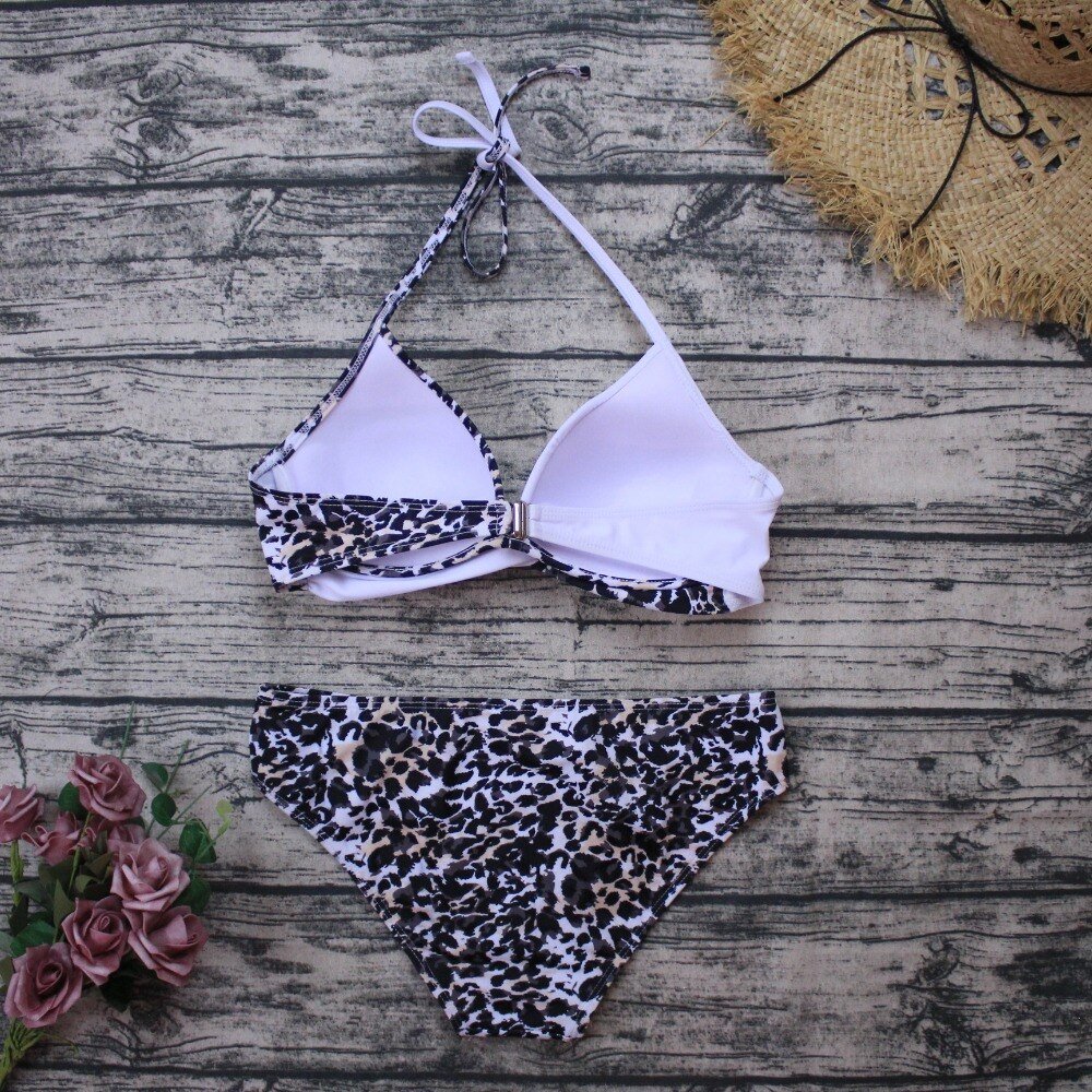 2020 Sexy Long Sleeve Bikinis Women Swimsuit Green Leaves Print Bathing Suits Beachwear Brazilian Bikini Set Biquini Female