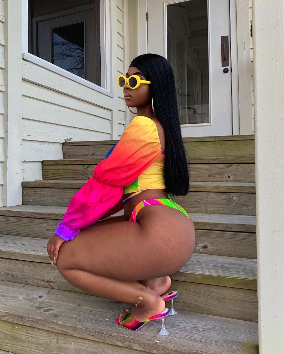 Tie Dye Swimwear 2021 Women's Swimsuit Separate Long Sleeve Swimming Suit Push Up Bikinis Bachelorette Party Trikini