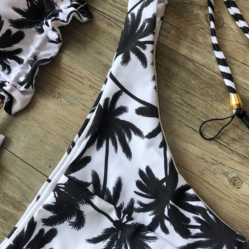 2020 Swimsuit Women's Sexy Split Printed Bikini Swimsuit Split Suit