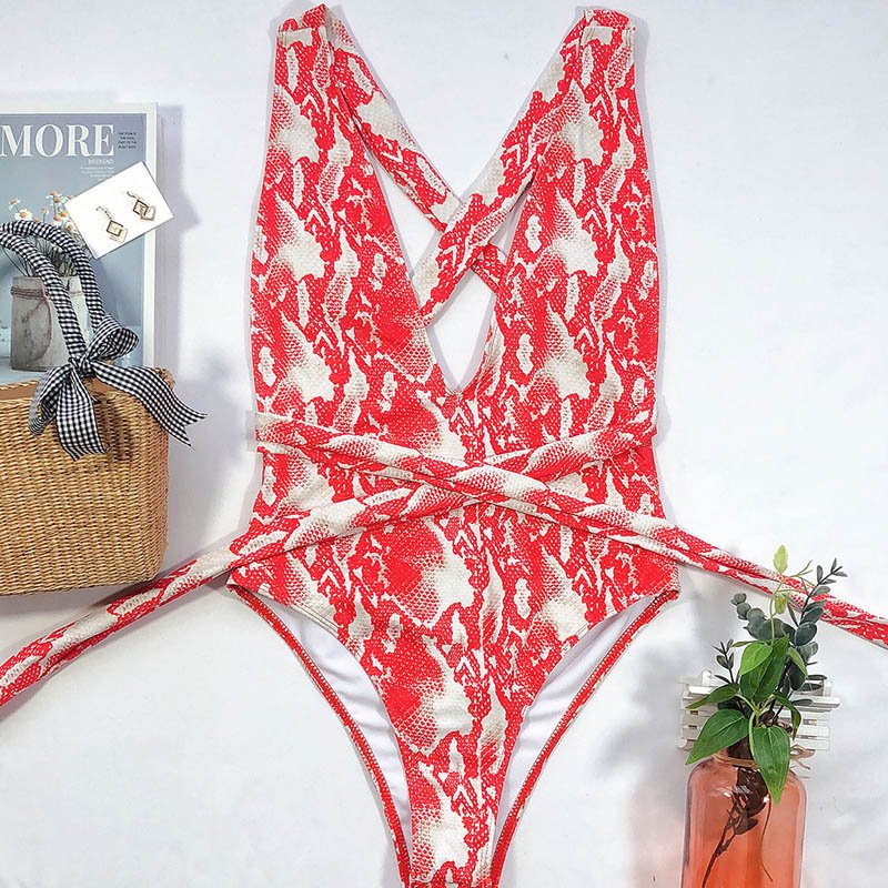 INGAGA 2021 Sexy Plunging Swimsuit One Piece High Cut Swimwear Women Cross Bandage Beachwear Summer Backless Bathing Suit Women INGAGA 2021 Sexy Plunging Swimsuit One Piece High Cut Swimwear Women Cross Bandage Beachwear Summer Backless Bathing Suit Women