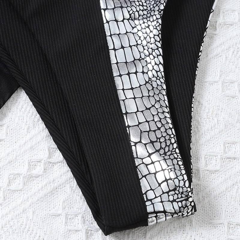 New Sexy Marble Print Push Up bikini Women Swimsuit Female Swimwear 3-piece Bikini set V-Bar Wired Short Skirt Bathing suit Swim