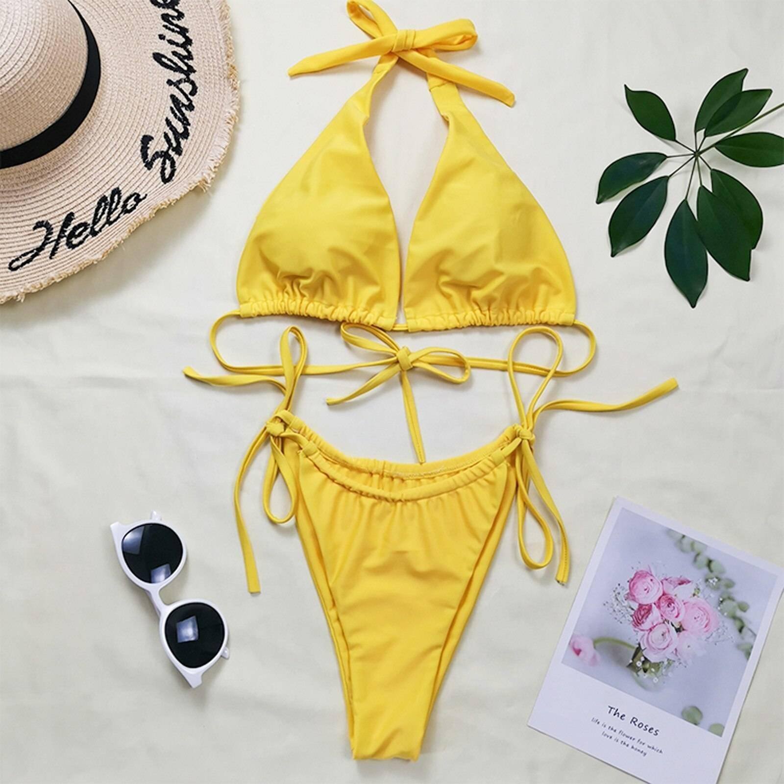 Swimwear Women Thong Print Swimsuit Sexy Push Up Micro Bikinis Set Swimming Bathing Suit Women Beachwear Brazilian Bikini 2021