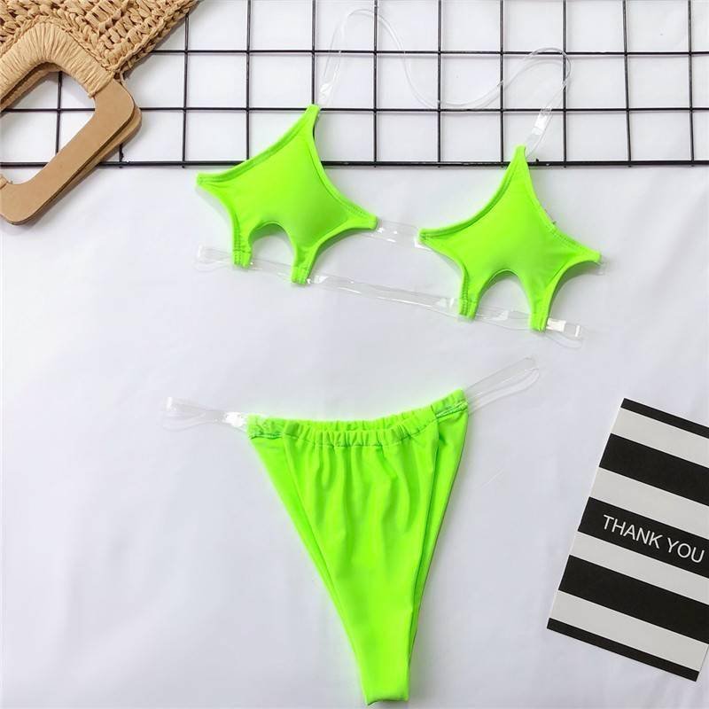 hirigin Sexy Women Bikini Set Swimsuit Beachwear Swimwear Push Up Monokini Star Bra High Waist Bathing Suit Bandage Brazilian