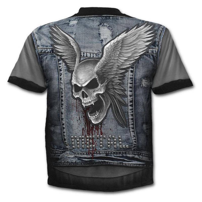 Brand Motorcycle T Shirt Punk T-shirt Knight Shirts 3d T Shirt Men Casual Vintage Hip Hop Summer Tee Top Homme Clothes