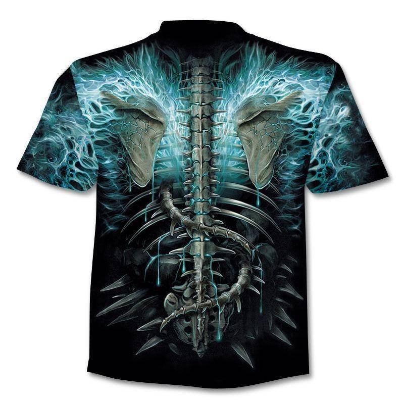 Brand Motorcycle T Shirt Punk T-shirt Knight Shirts 3d T Shirt Men Casual Vintage Hip Hop Summer Tee Top Homme Clothes