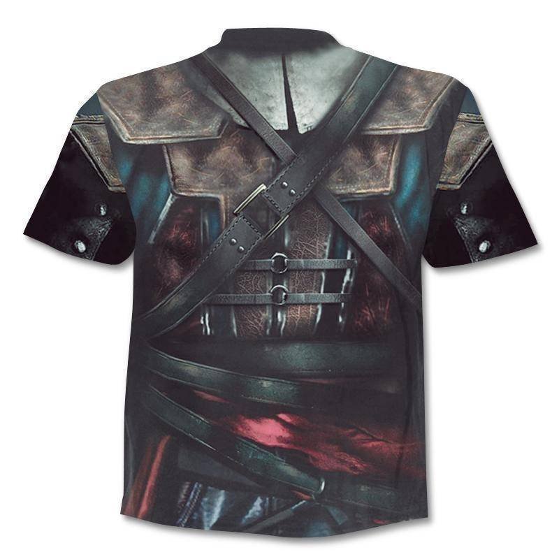 Brand Motorcycle T Shirt Punk T-shirt Knight Shirts 3d T Shirt Men Casual Vintage Hip Hop Summer Tee Top Homme Clothes