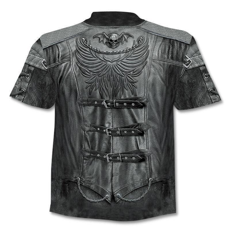 Brand Motorcycle T Shirt Punk T-shirt Knight Shirts 3d T Shirt Men Casual Vintage Hip Hop Summer Tee Top Homme Clothes