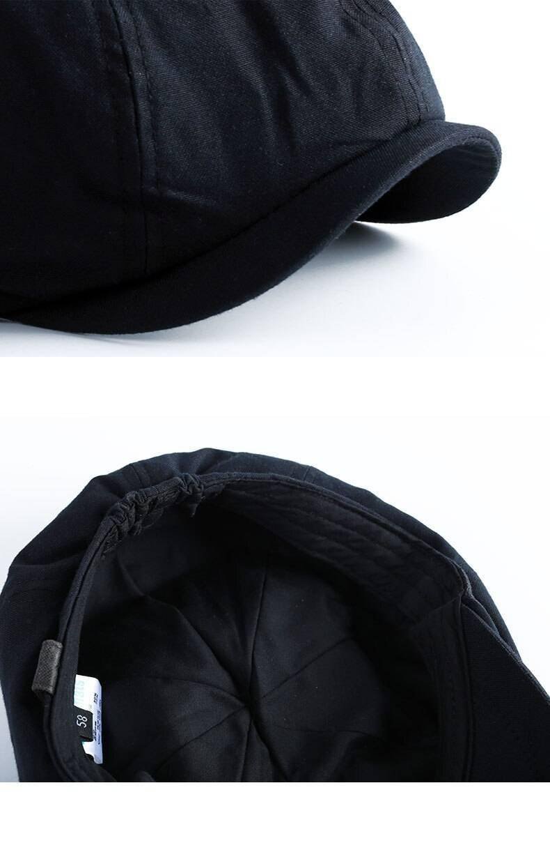 British Style Newsboy Cap Men Cotton Ascot Cap Beckham Khaki Male Spring Summer Vintage Brand New Octagonal Flat Cap