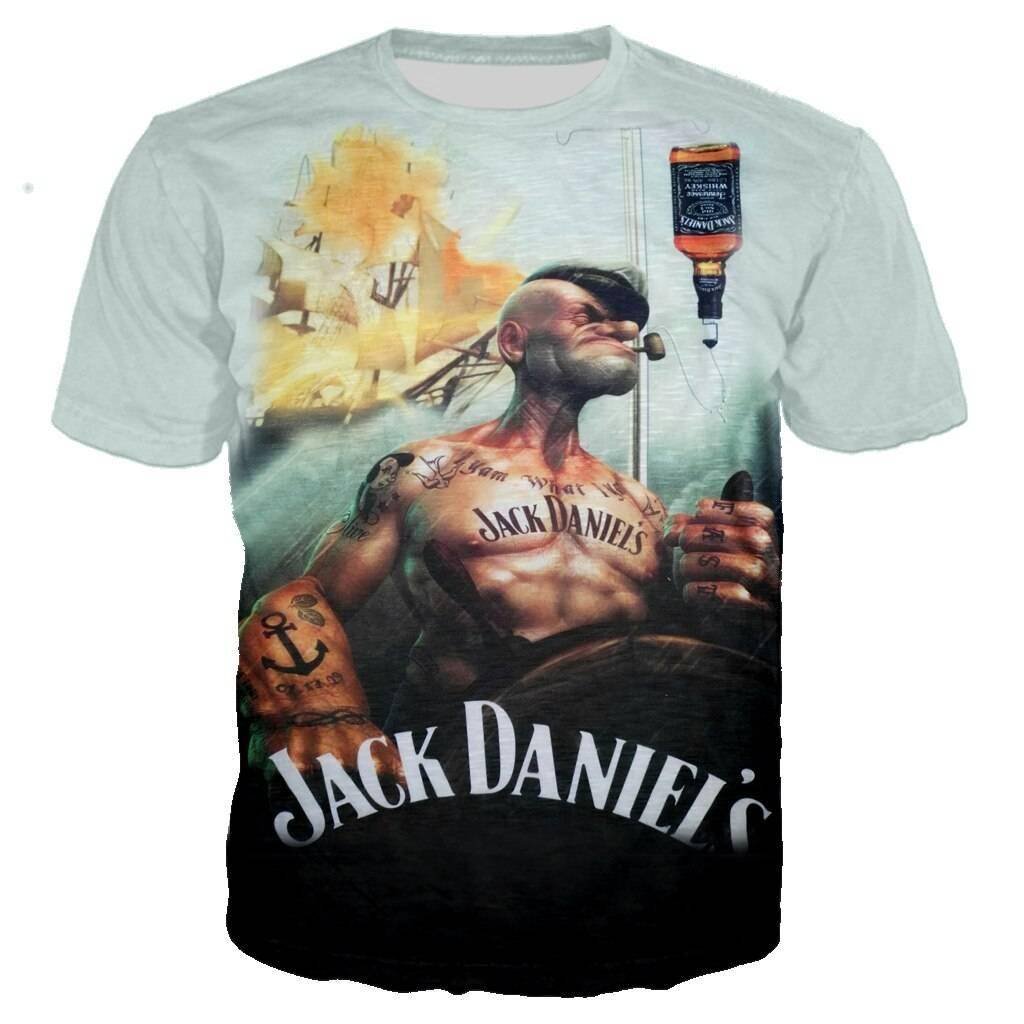 Cartoon Popeye Harajuku Anime Hot sale Men Women unisex 3D Clothing T-Shirt Sweatshirts Top Tees Plus Size 6XL ins tshirt Funny