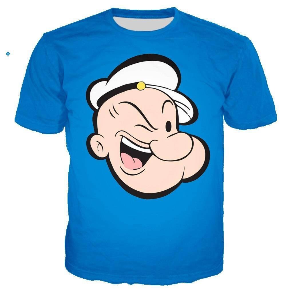 Cartoon Popeye Harajuku Anime Hot sale Men Women unisex 3D Clothing T-Shirt Sweatshirts Top Tees Plus Size 6XL ins tshirt Funny