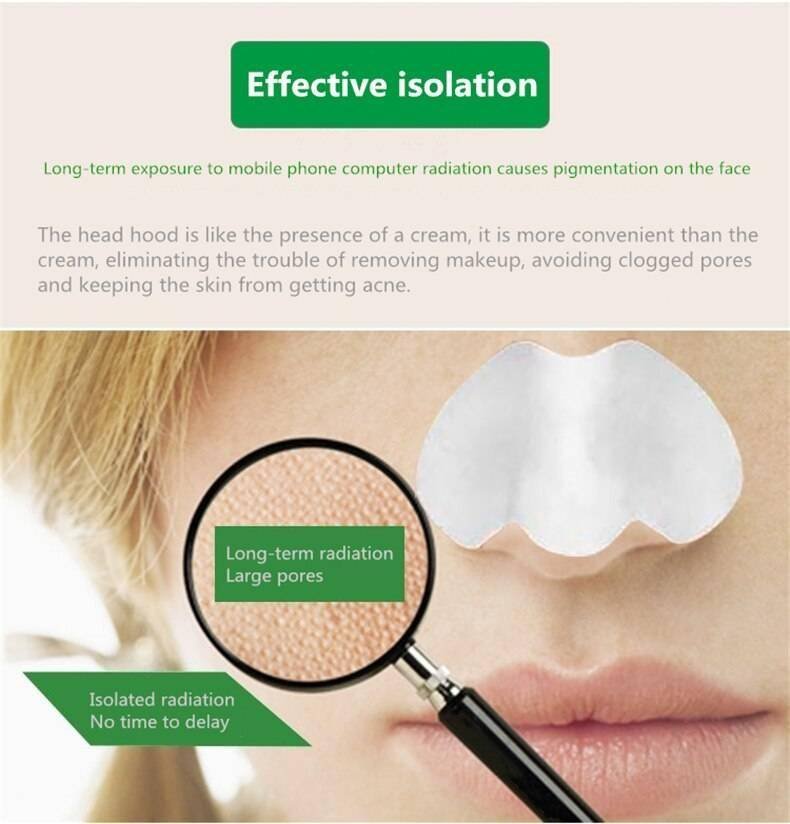 New electromagnetic radiation protective head cover mobile phone, computer, TV, WIFI EMF shielding 100% Silver fiber head hood