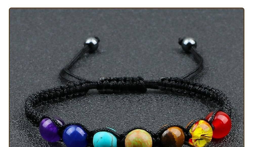 7 Chakra Healing Beaded Bracelet Reiki Prayer Balance Beads Bracelet Handmade Braided Bangles For Women Men Adjustable Jewelry