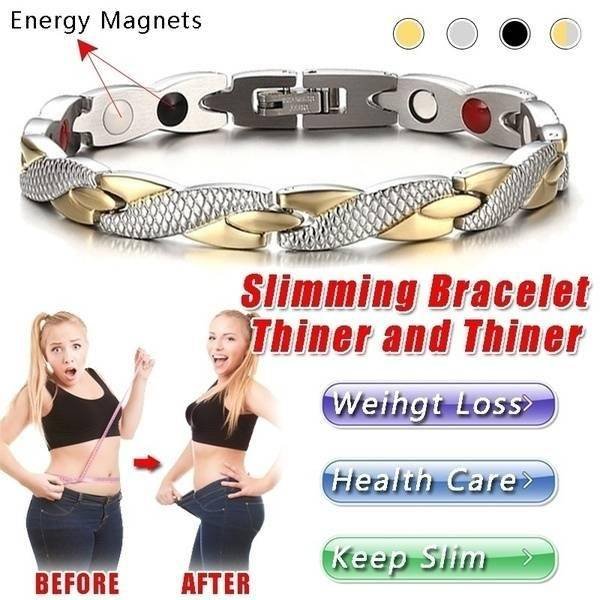 Trendy 4 Colors Weight Loss Energy Magnets Jewelry Slimming Bangle Bracelets Twisted Magnetic Therapy Bracelet Healthcare