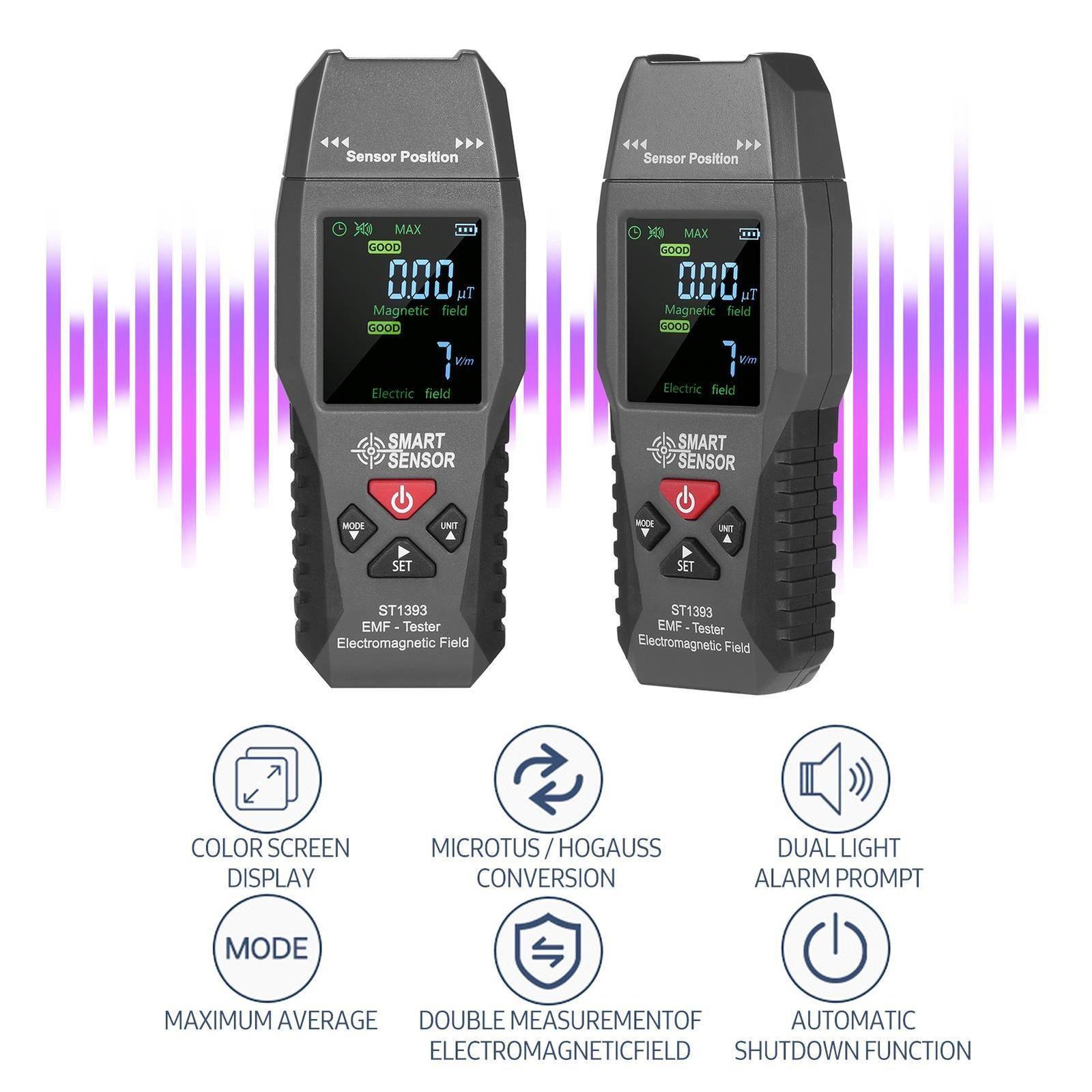 SMART SENSOR EMF Meter Electromagnetic Field EMF Detector Handheld Mini ...